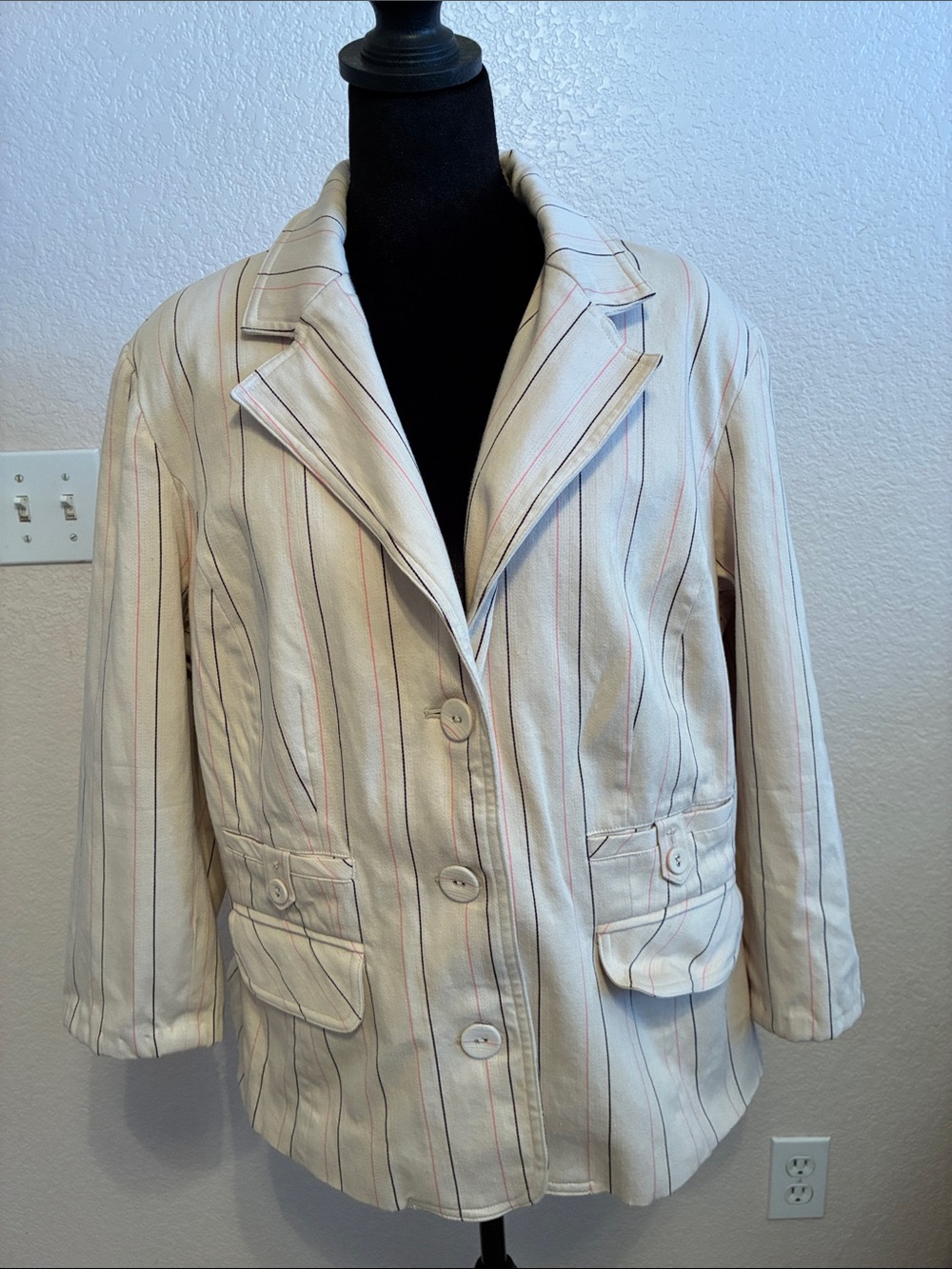 George Women’s Plus Striped Blazer – Classic Vintage Look